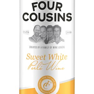 FOUR COUSINS SWEET WHITE PERLE CAN - 24 x 250ml